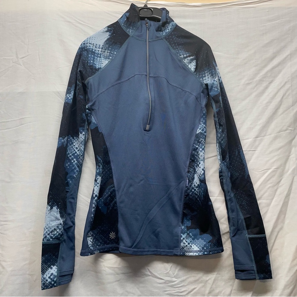 Athleta quarter zip sweatshirt athletic long sleeve shirt with pocket